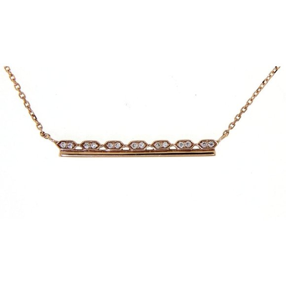 Solid Real Natural Diamond Straight Fancy Necklace